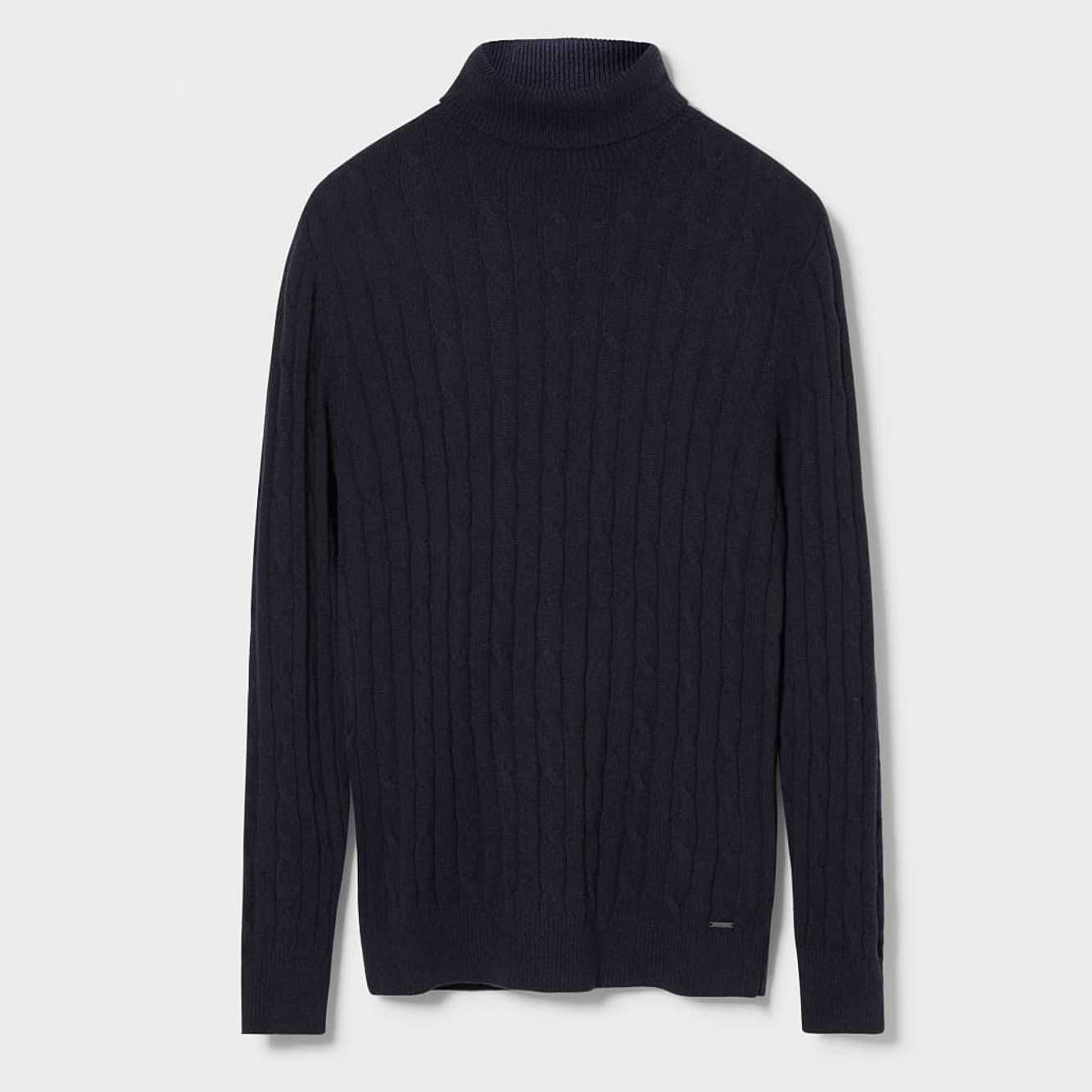 свитер Чоловічий светр теплий гольф бавовна із вовною S