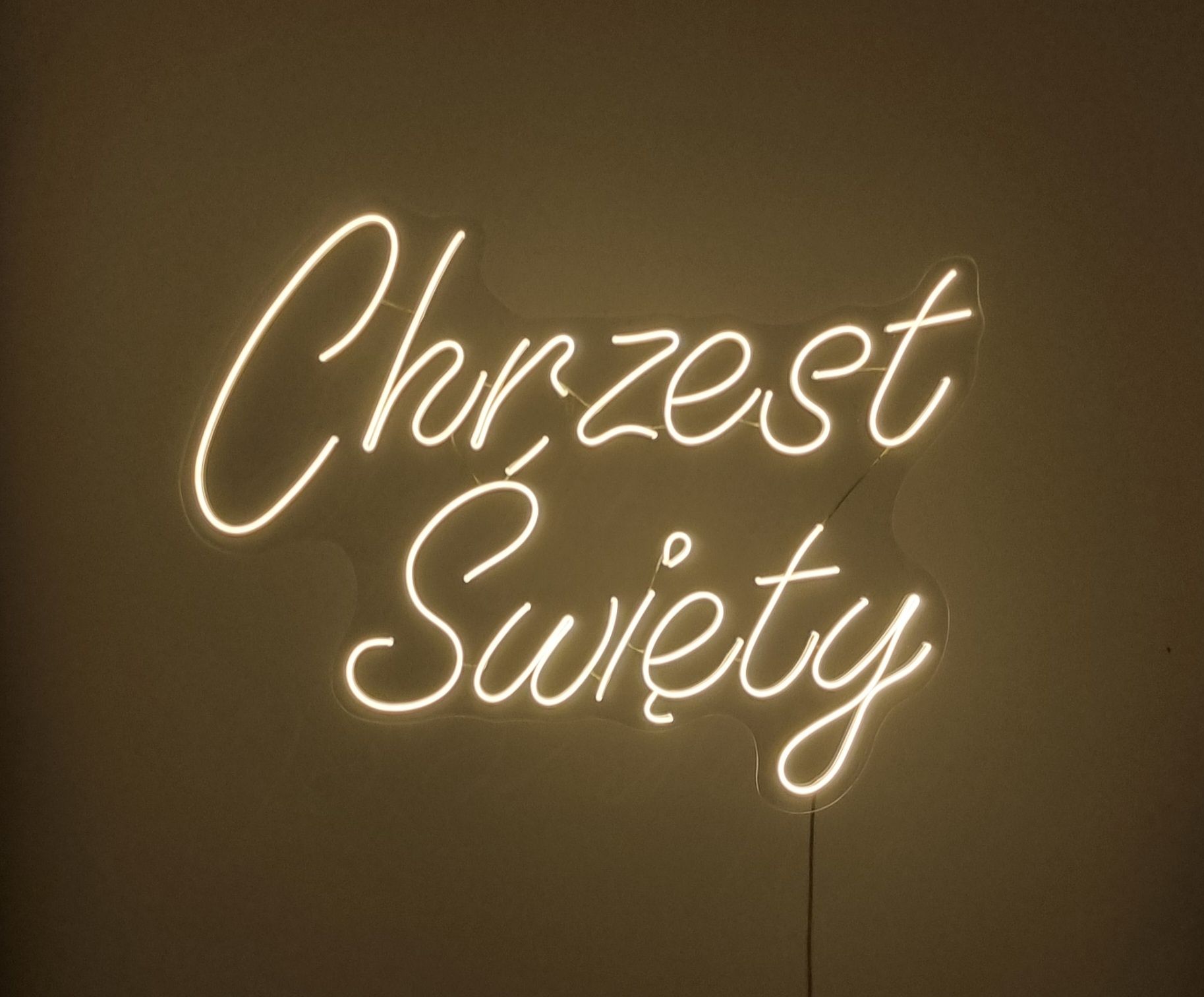 Napis led Chrzest Święty ledon neon chrzciny