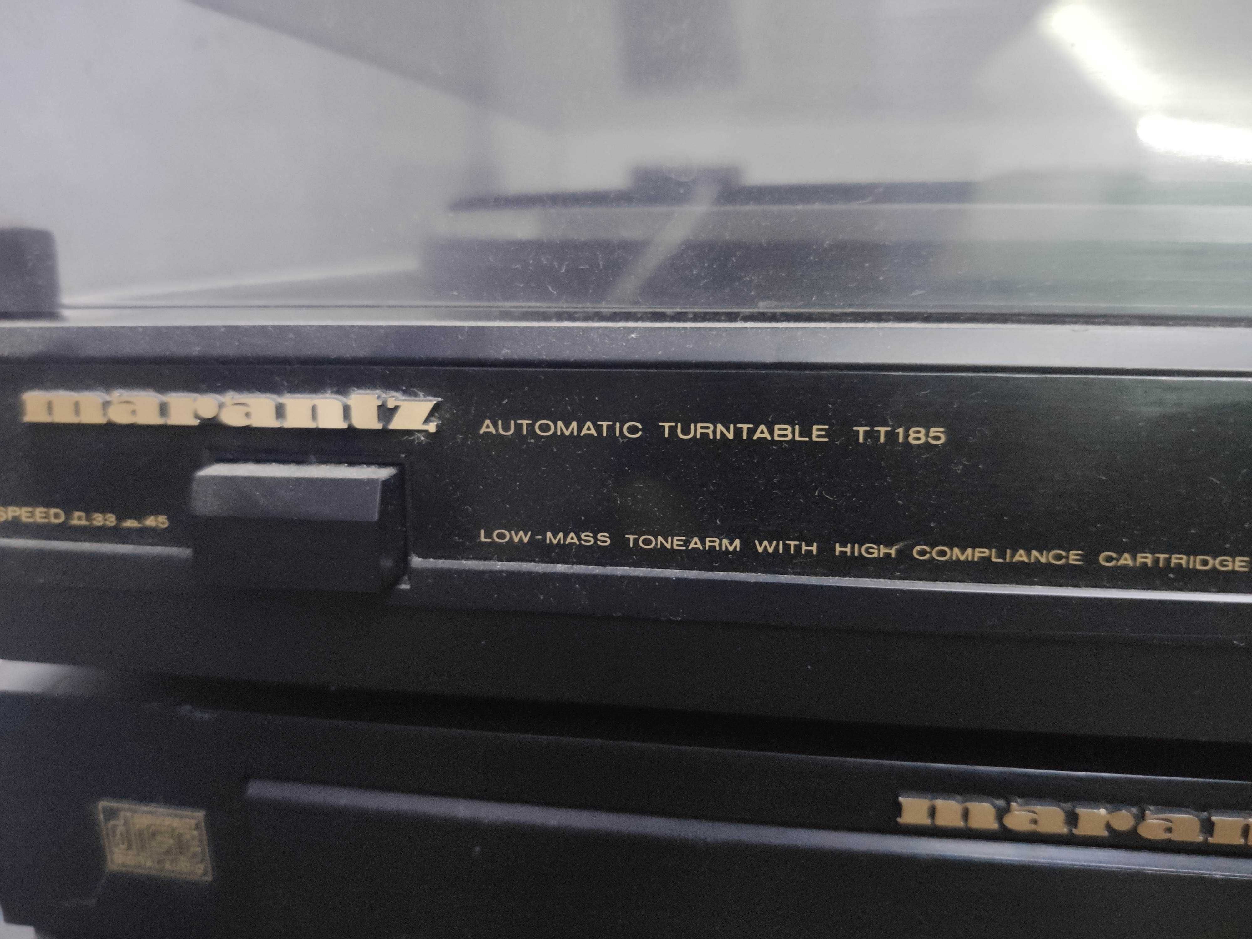 marantz pm-25 wieża gramofon tt-185, cd 65-dx