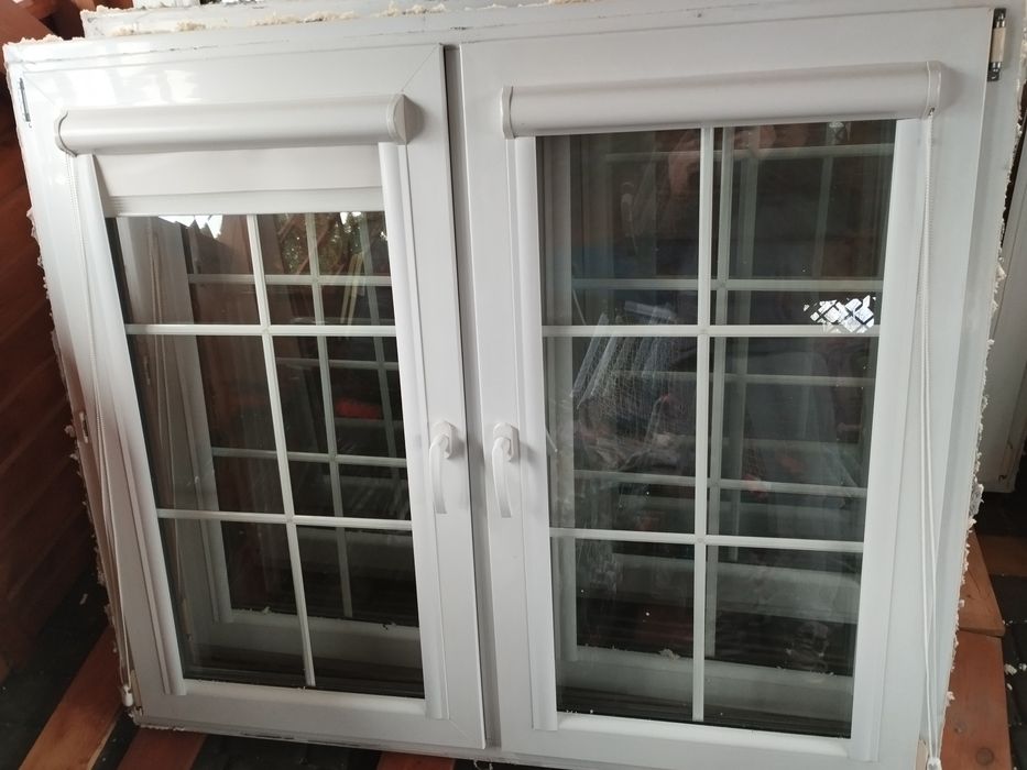 Okna i drzwi balkonowe złoty dąb z demontażu