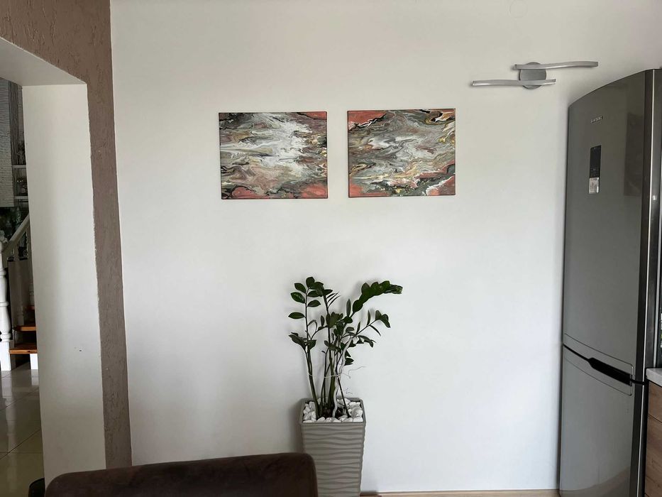 Obraz akrylowy, abstrakcja ręcznie malowany na płótnie, 40 x 50 cm