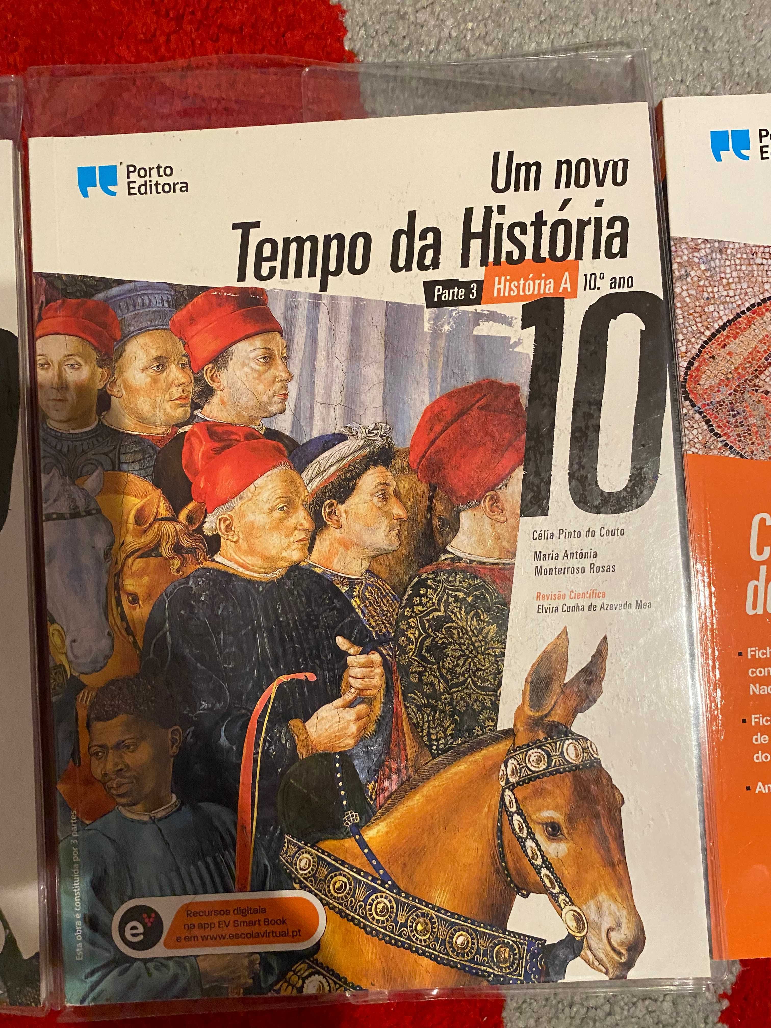 Manuais (3 Partes) e Caderno de Atividades do 10ºAno da História A