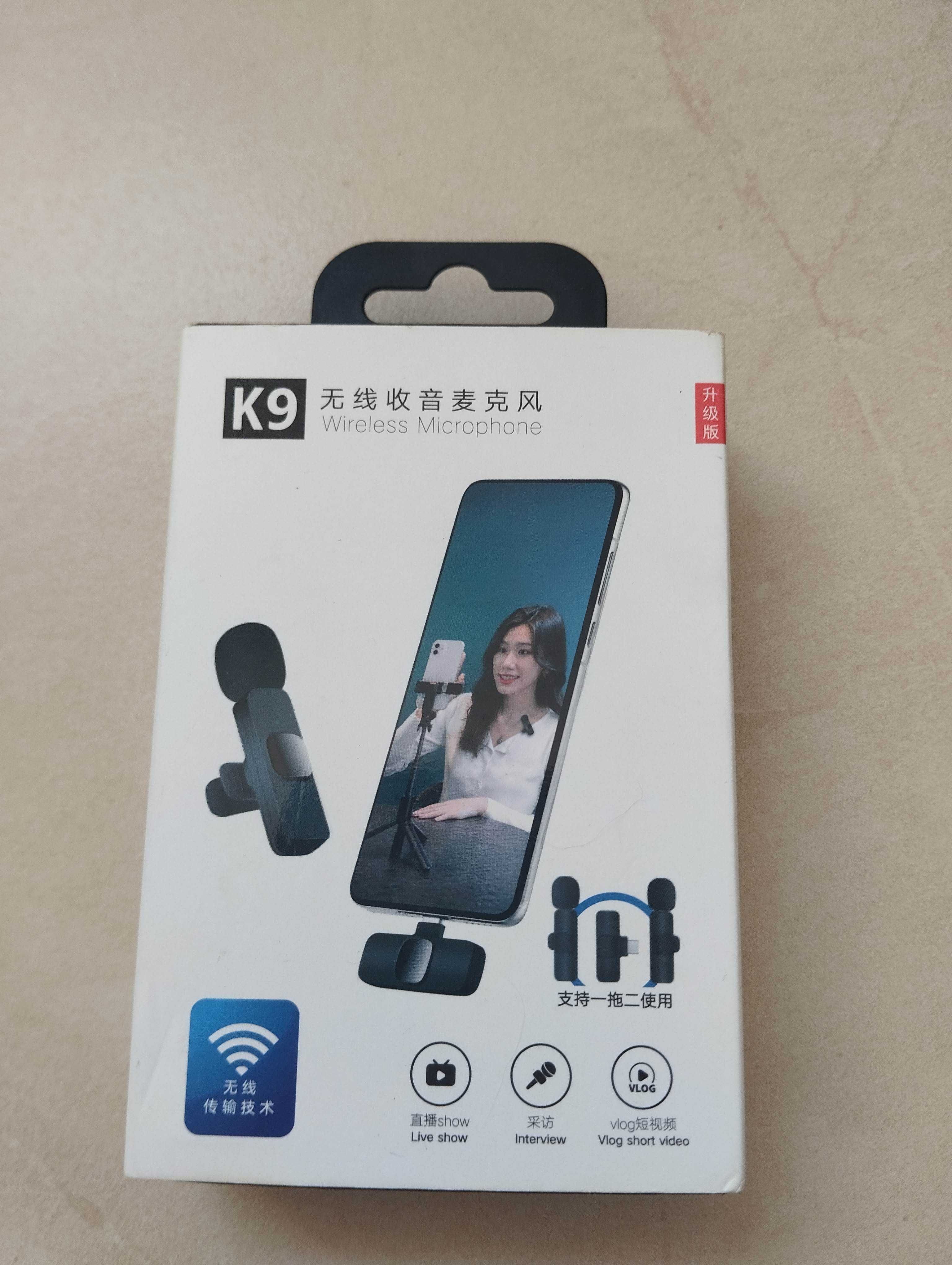 Microfone wireless tipo c novo e testado