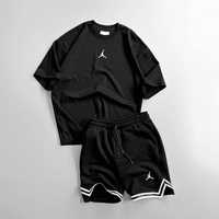 Футболка + шорты Nike черный лето Jordan  Найк костюм
