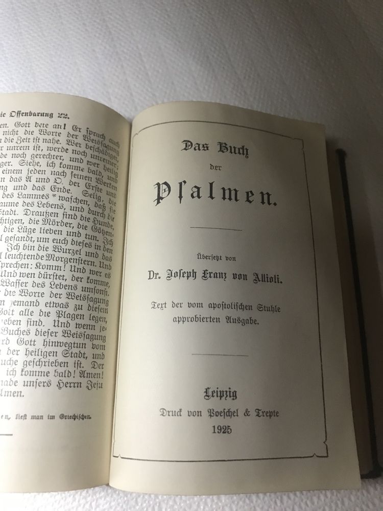 Nowy testament i Psalmy 1936 r. w j.niemieckim