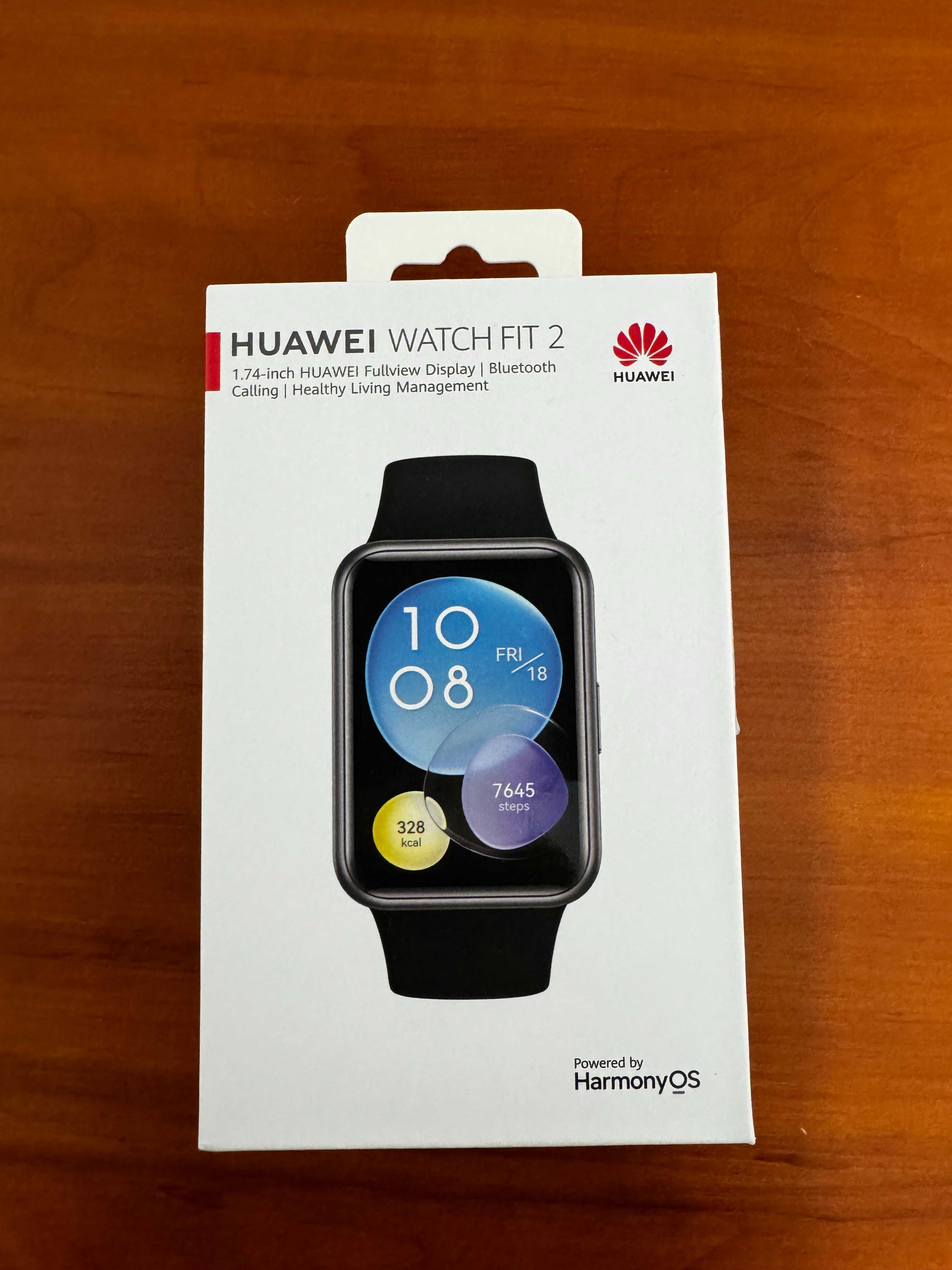 Huawei Watch Fit 2 Active Midnight Black, zaplombowany, gw. 24m