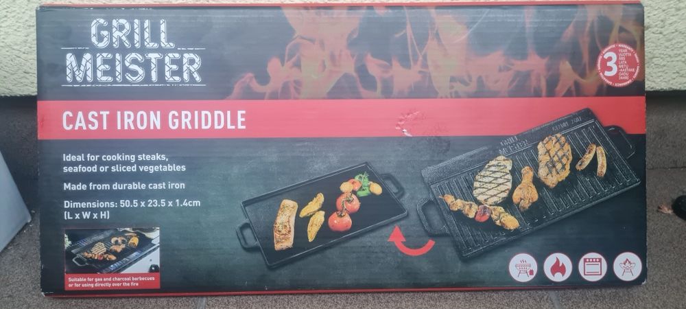 żeliwna płyta grillowa Grill Meister. Nowa