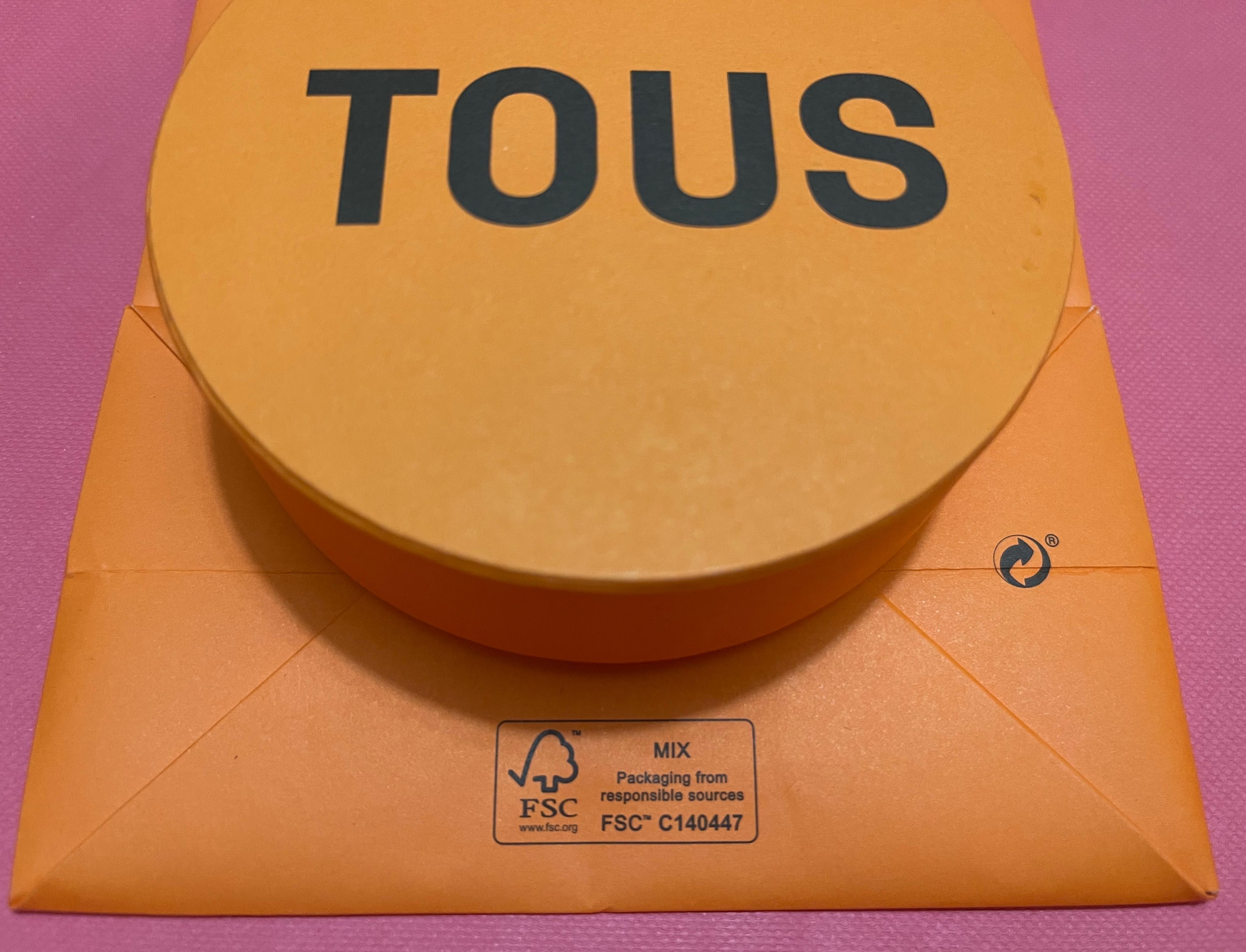 Tous pudełko pomarańczowe 10 cm + torebka nowe 1 sztuka