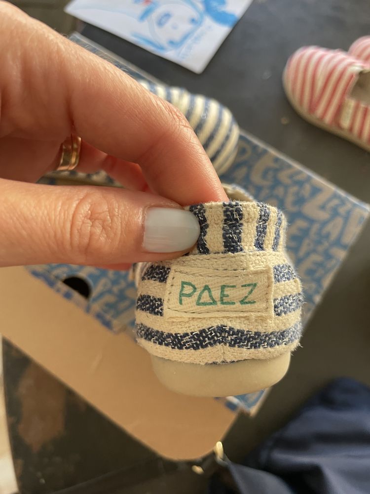 Mini paez azul riscas