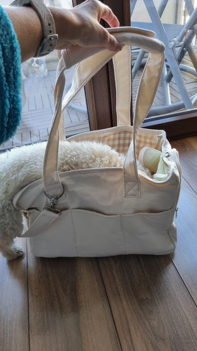 Torba na zwierzęta (psa, kota) z paskiem na ramię, duża