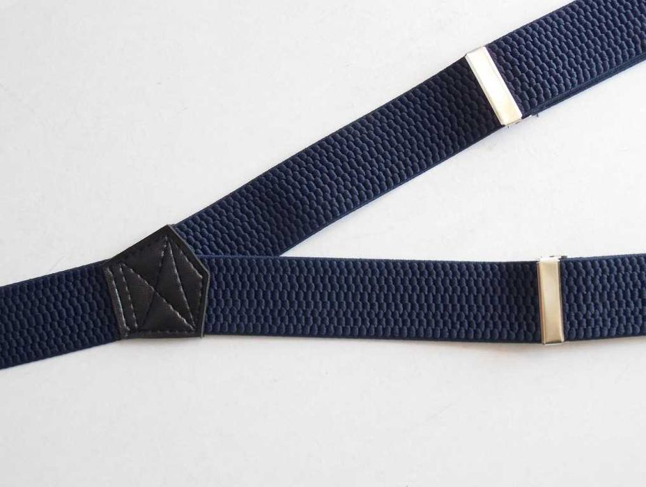 Подтяжки усиленные мужские широкие / підтяжки сині посилені чоловічі