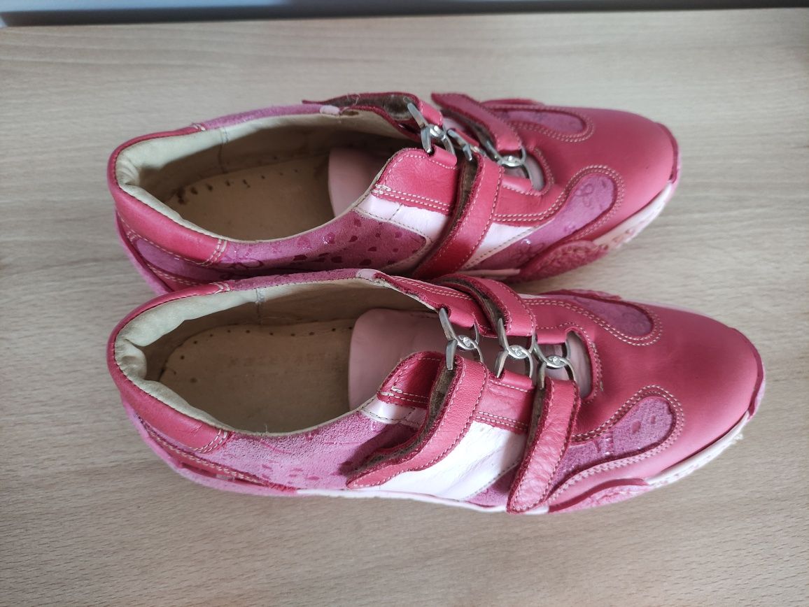 Buty skórzane skóra pantofle Antylopa r.36