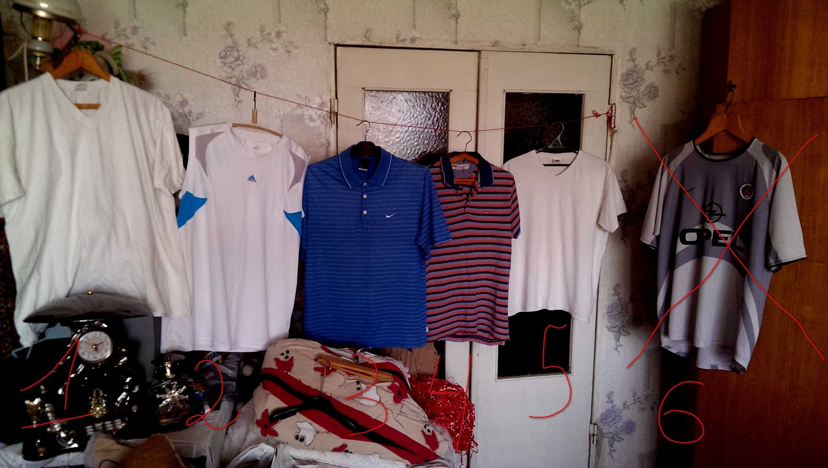 Футболки - 5 шт. размер XL- L за все 199гр- Adidas,Levis, Nike,DRI-FIT