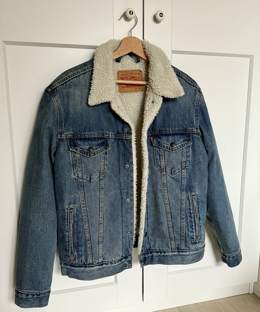 Levi’s sherpa trucker kurtka ocieplana jeansowa M jak NOWA