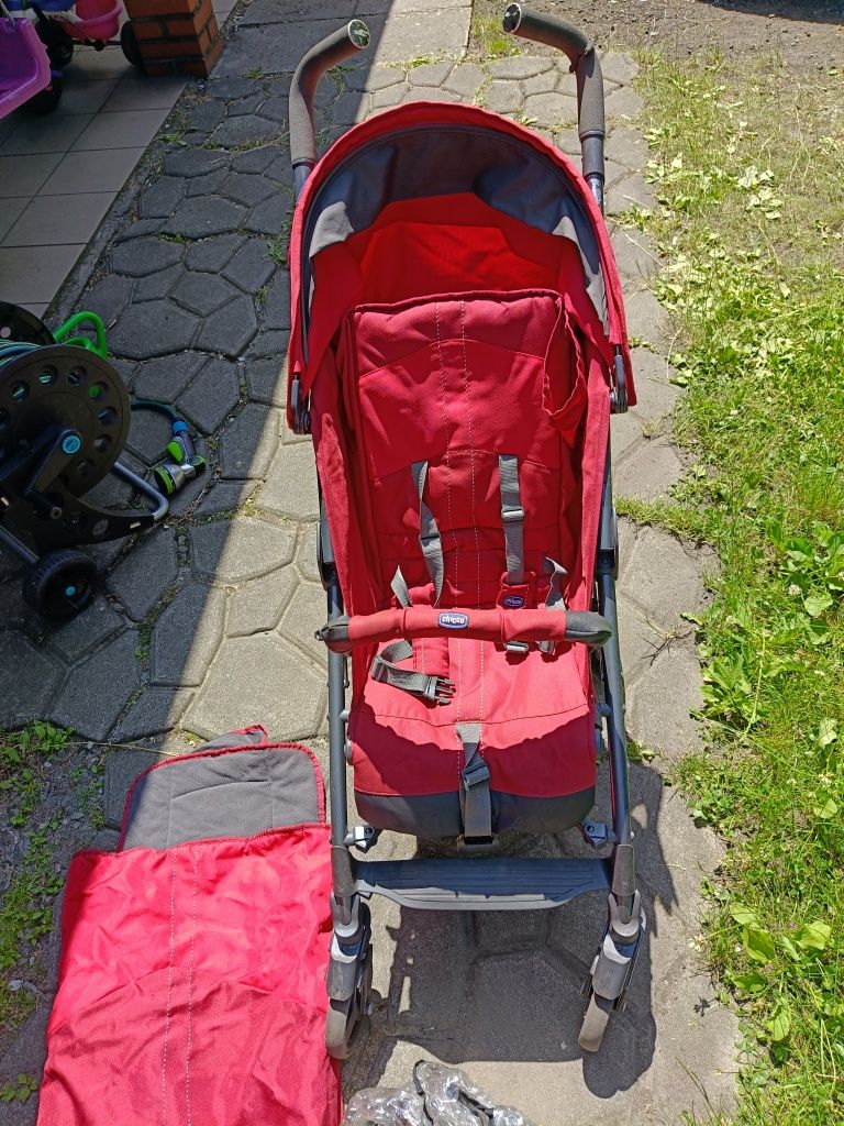 Wózek spacerówka Chicco lite way parasolka, laska