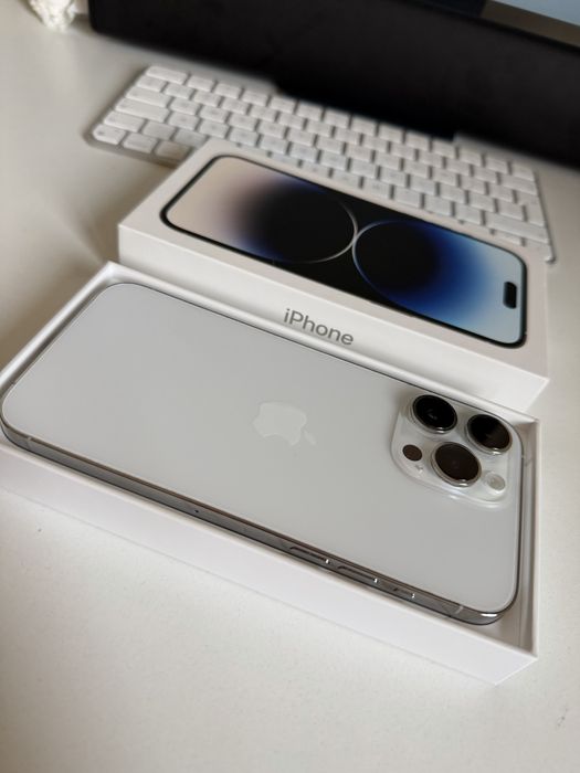 iPhone 14 Pro Max 512gb Silver Idealny Bateria 95% od nowości