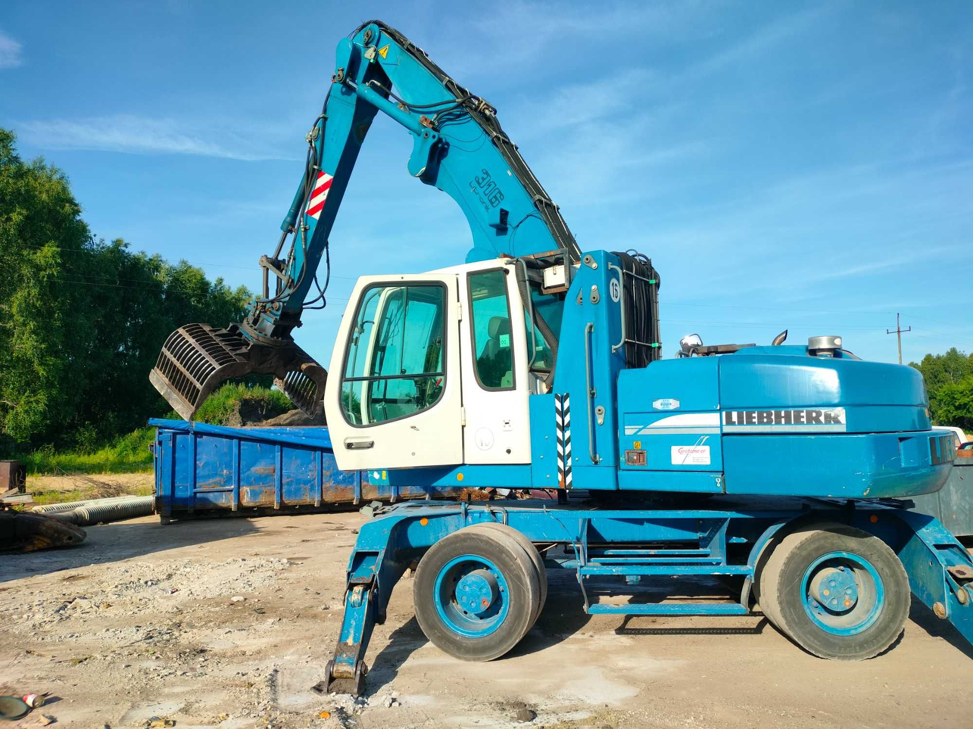 Liebherr A316 litronic 2004 przeładunkowa chwytak