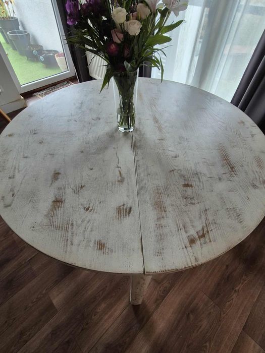 Stól okrągły drewniany