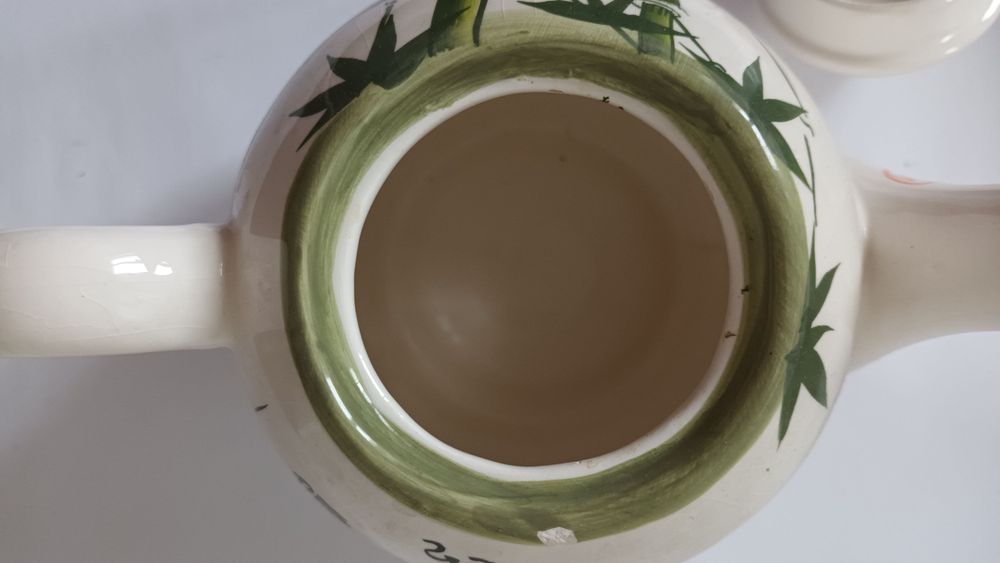 imbryk ceramika JAPONIA kwiaty herbata