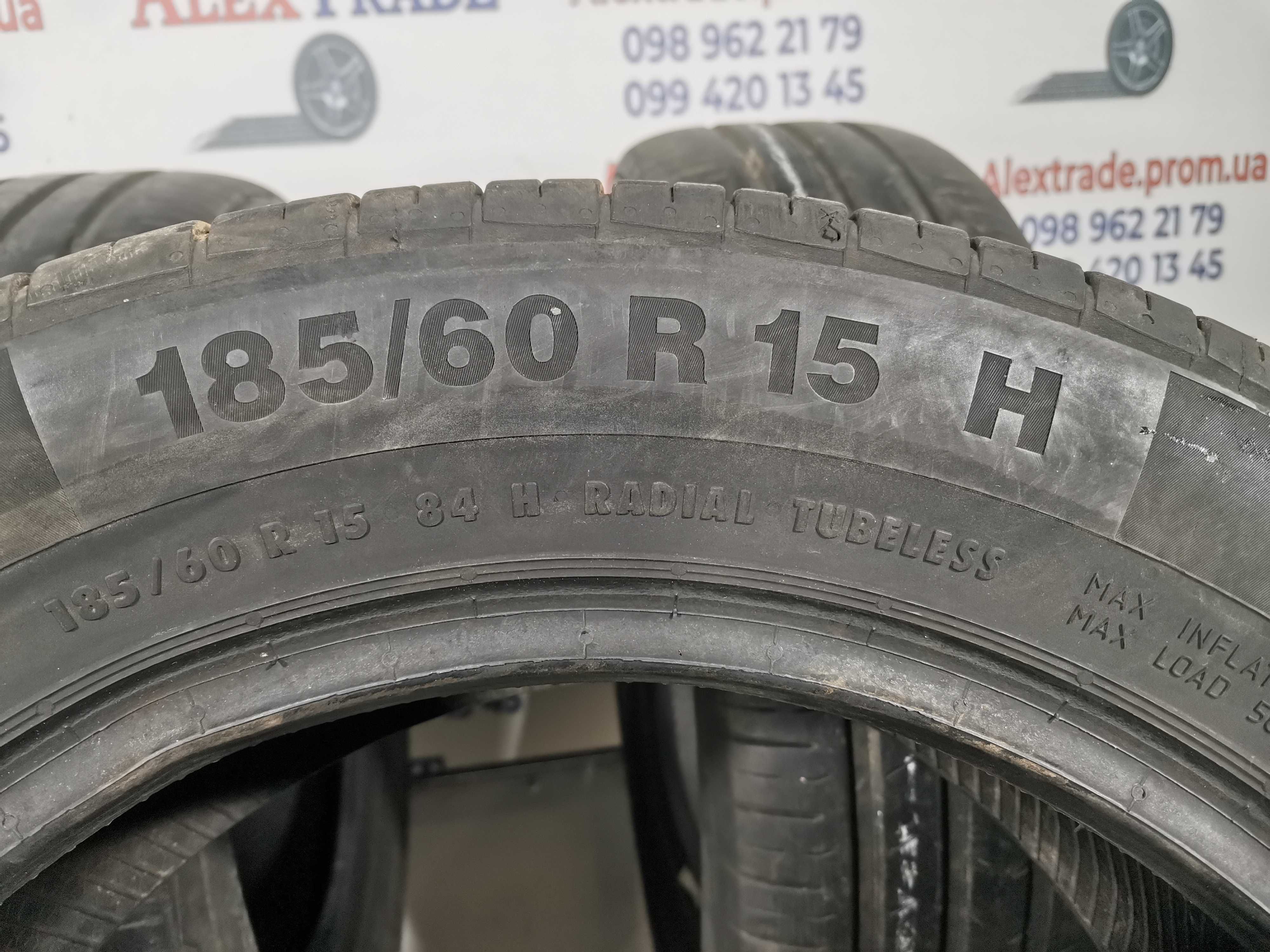 4 шт. 185/60 R15 Continental ContiPremiumContact 5 літні шини бу