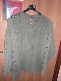 ciemnozielony  azurowy sweter damski pulover Beloved xxl