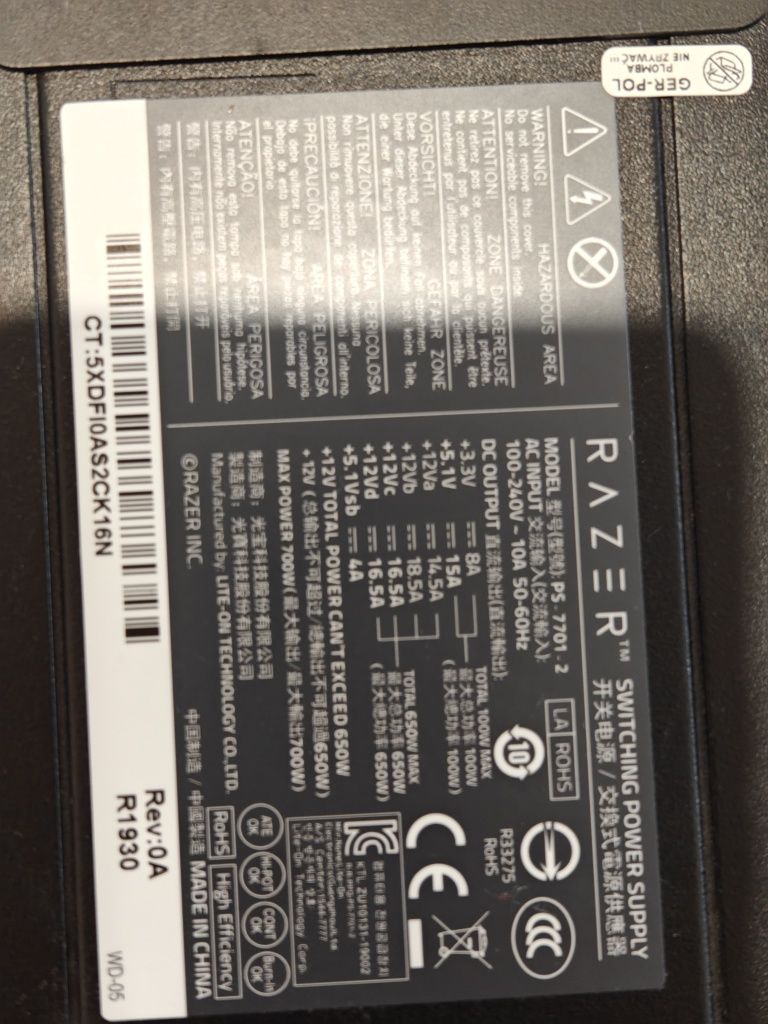 Razer chroma x zewnętrzne gpu