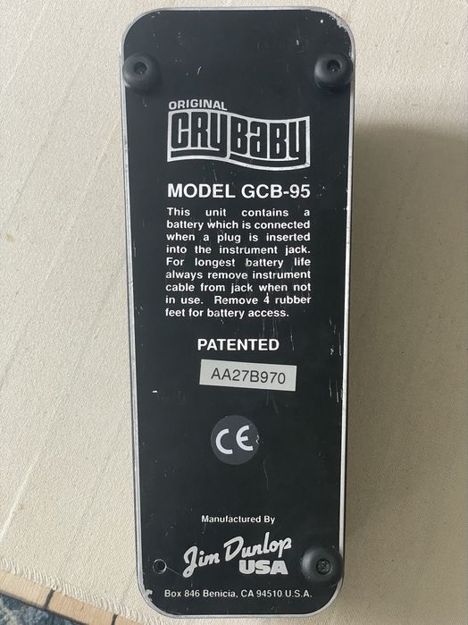 Jim Dunlop original Crybaby Wah-Wah pedał GCB-95 made in USA