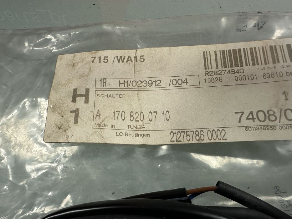 Interruptor fecho da capota SLK R170