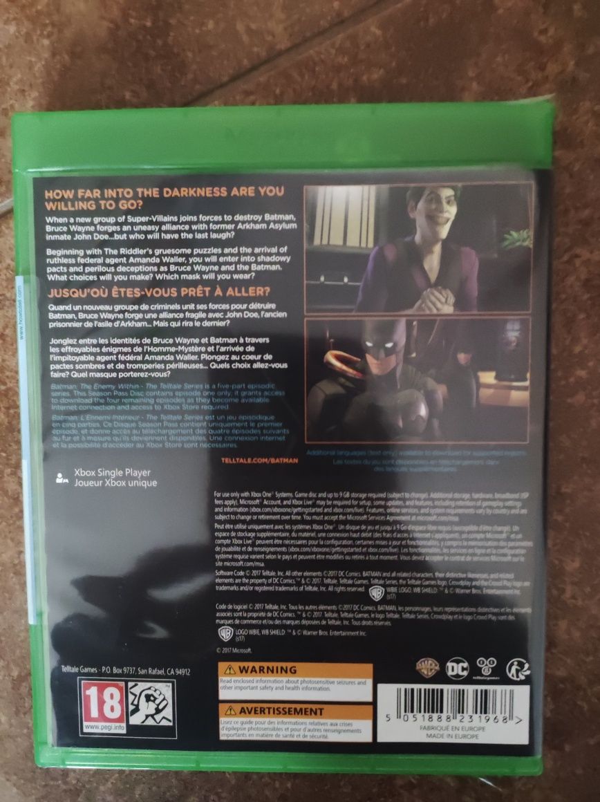 Gra Batman The Enemy Within Xbox one nowa