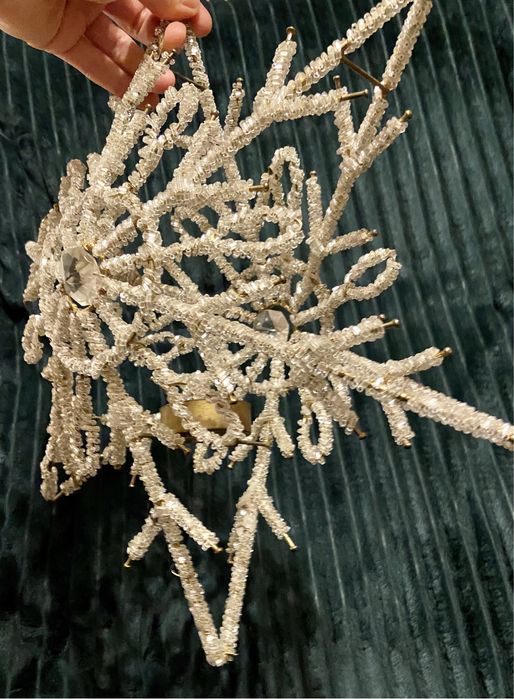 Świecznik śnieżynka gwiazda gwiazdka duża xxl kryształki