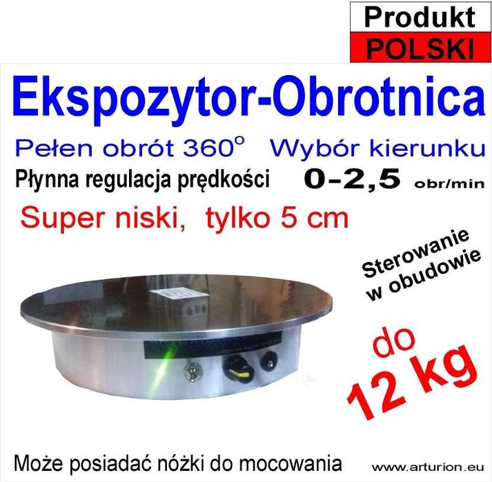 Ekspozytor- Kawalet- Obrotnica Foto 3D packshot 360 video do 12 kg