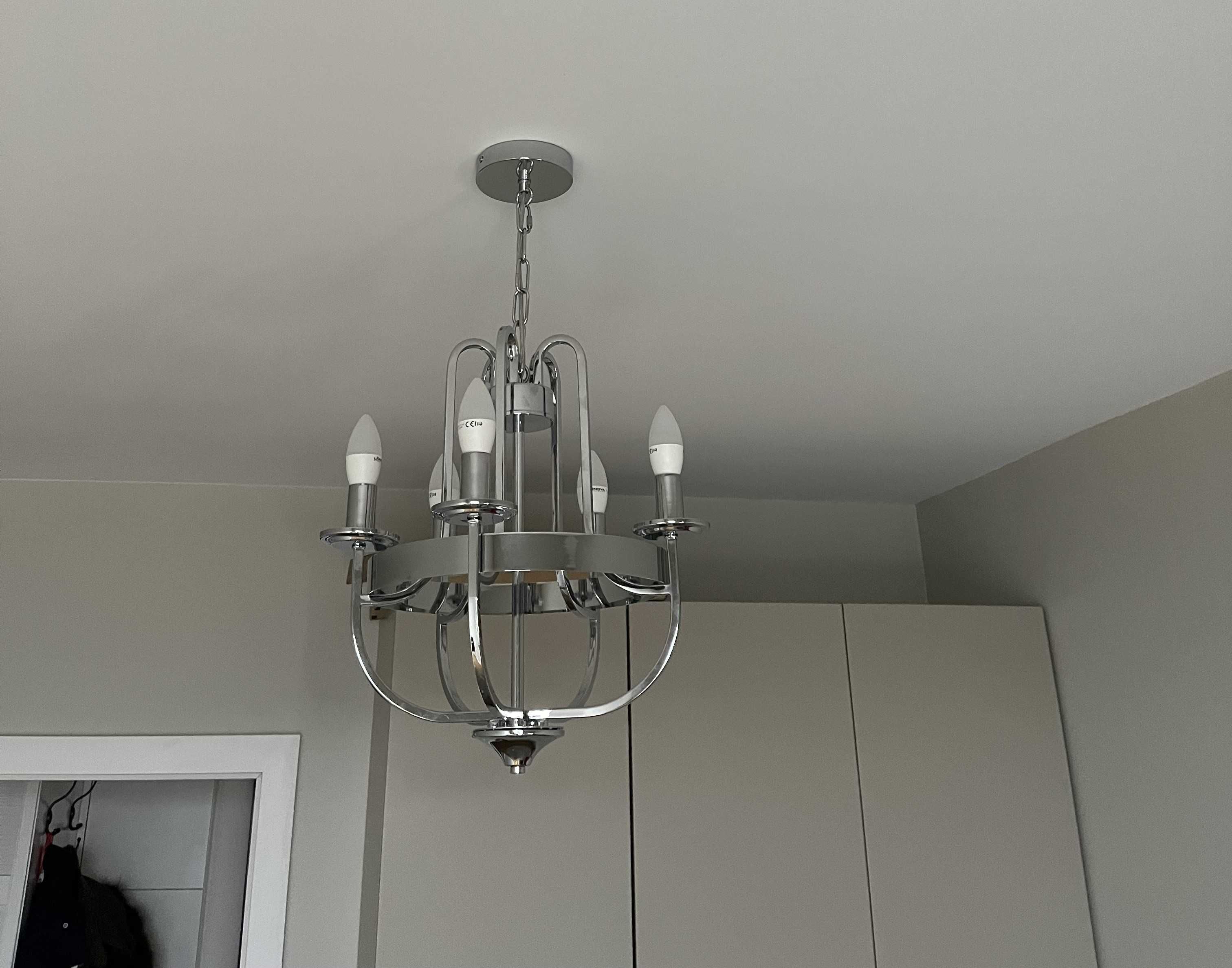 Erno żyrandol świeczkowy 5-punktowy model BL0738 chrom styl Hamptons