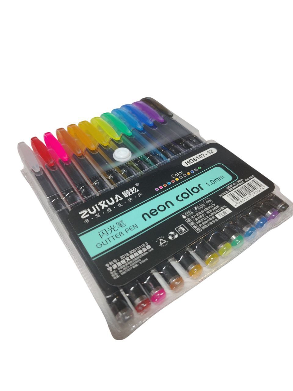 Гелевая ручка ZUIXUA neon color 12 кольорів