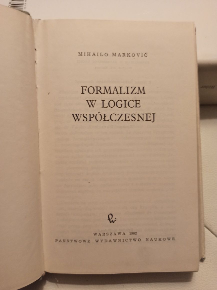 Marković formalizm w logice współczesnej