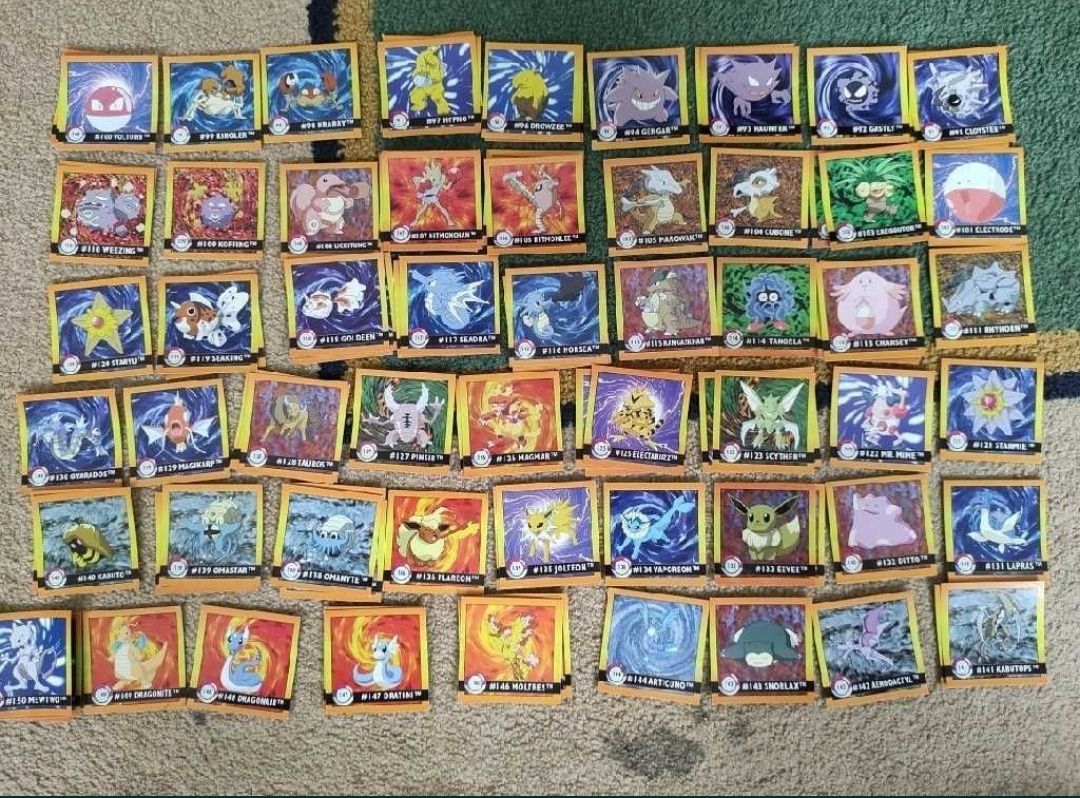 Pokemon artbox naklejki komplet 150 sztuk tazo kolekcja Pikachu