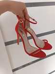 Buty sandały na obcasie czerwone Primark 40/41