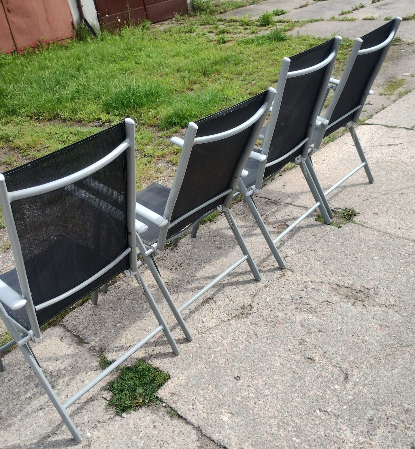 Komplet 4 szt niemieckich foteli ogrodowych