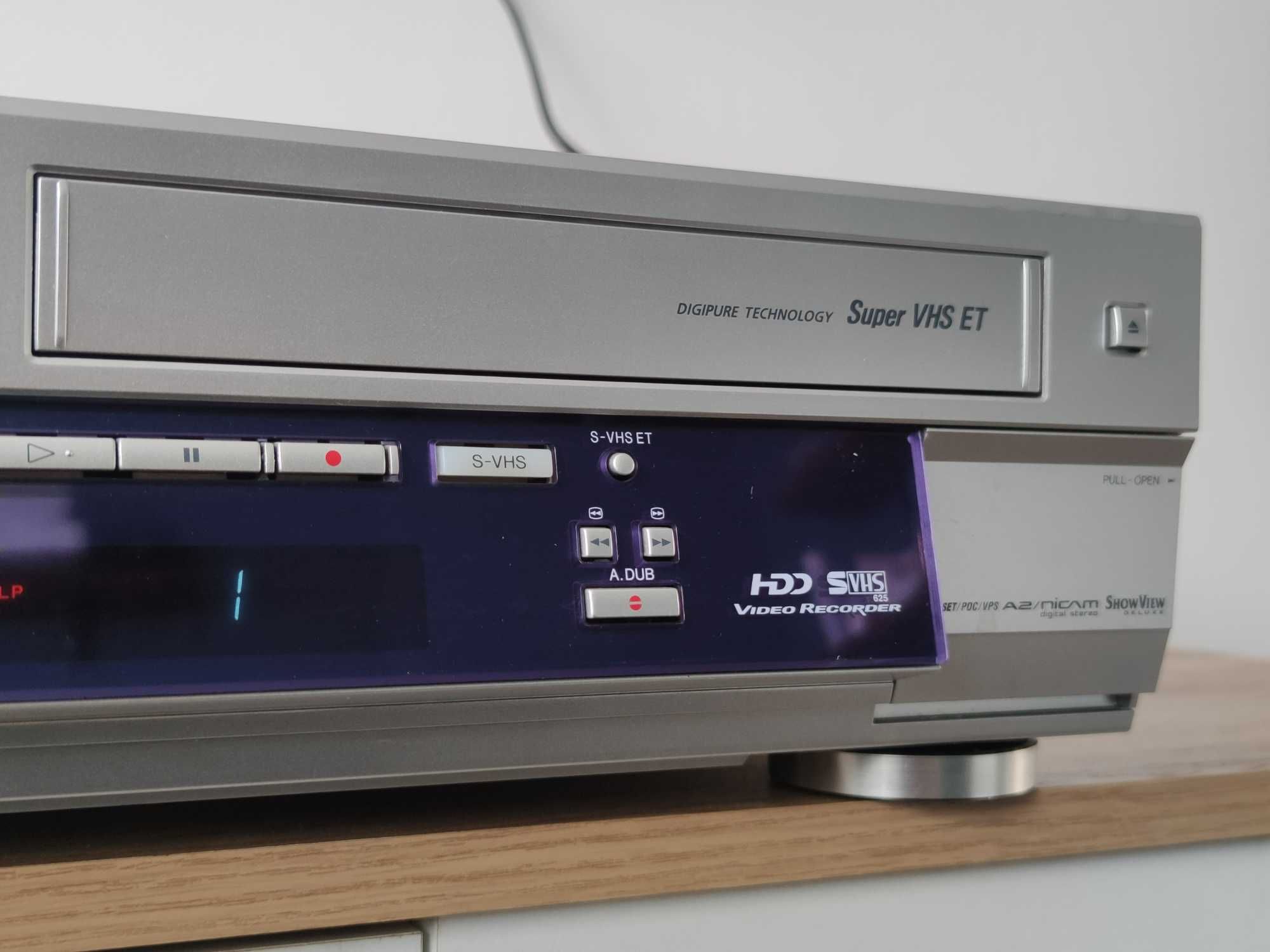 JVC HM-HDS1 Super VHS/HDD nagrywarka S-vhs combo HiFi pdc vps a2 nicam