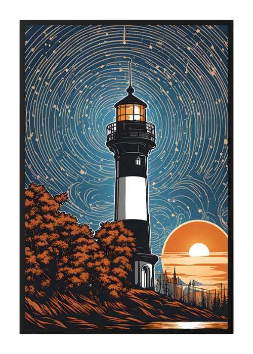 Plakat latarnia do salonu/ sypialni - 30x40cm
