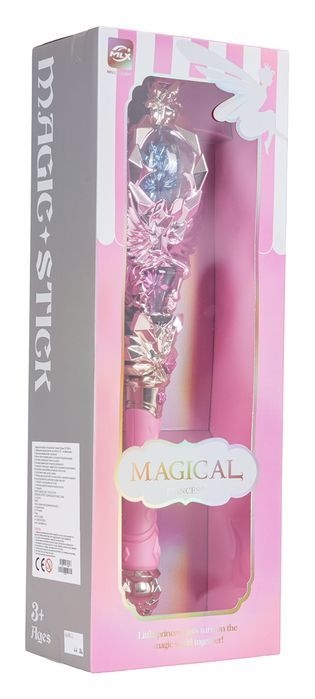 Magiczna Różdżka Z Funkcją Świateł I Dźwięku Różowa