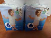 2 Embalagens fraldas Mercadona, tamanho 6