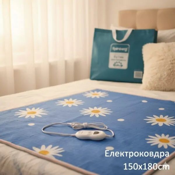 Ковдра з підігрівом RB-2224, електро одіяло 150х180см, 14 Режимів