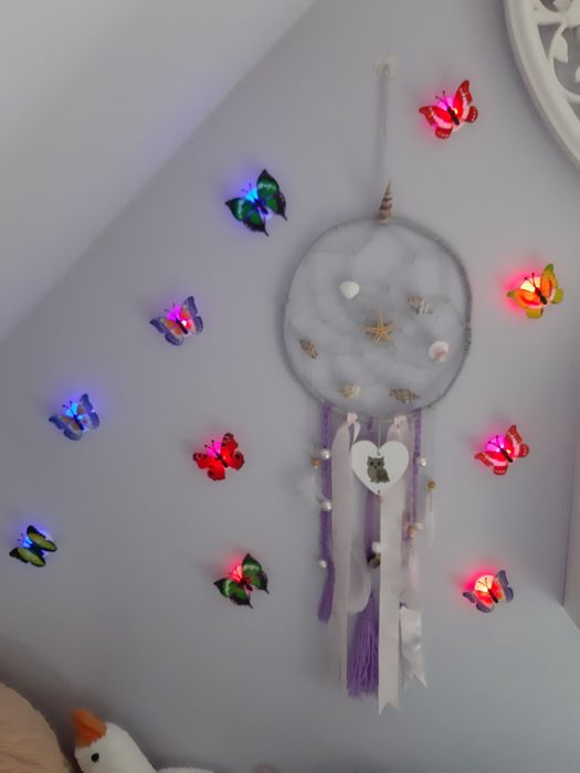 10 świecących motylków, lampki led