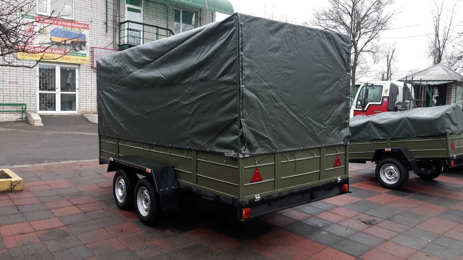 Прицеп двухосный 3000на1400 с усиленным бортом 450  Для Зсу Скидки