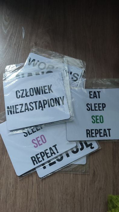 Podkładki pod mysz białe śmieszne work office seo IT