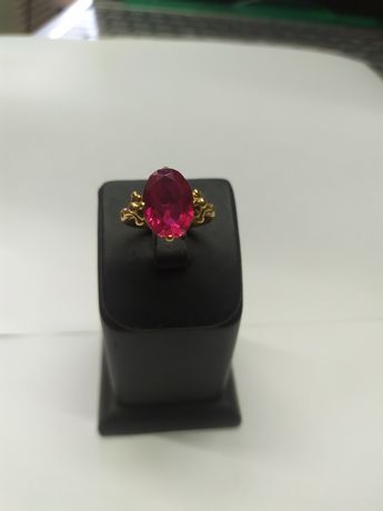 Золотое кольцо СССР с рубином 583 пробы