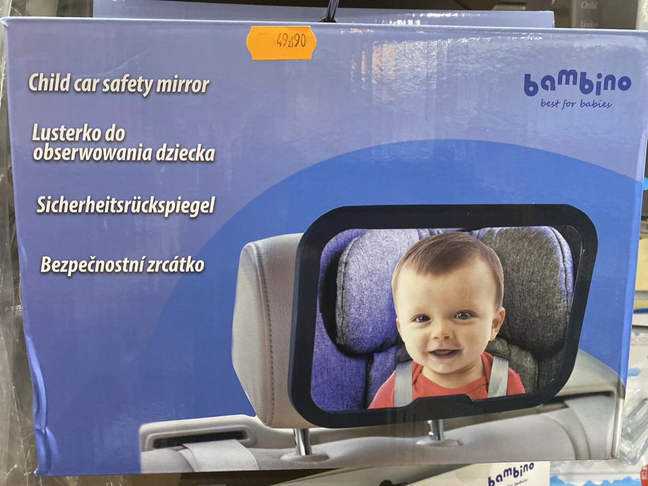 Regulowane lusterko do obserwacji dziecka w samochodzie