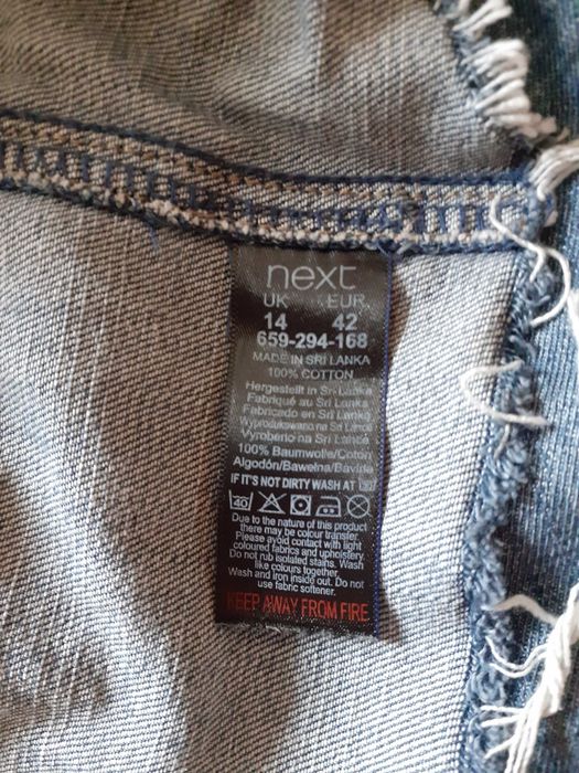 42 XL Next kurtka dżinsowa jeansowa katana krótka crop unikat retro