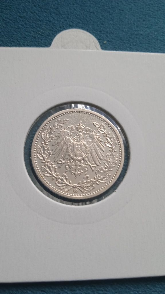 Moneta, monety, 1/2 marki 1911 G, srebro