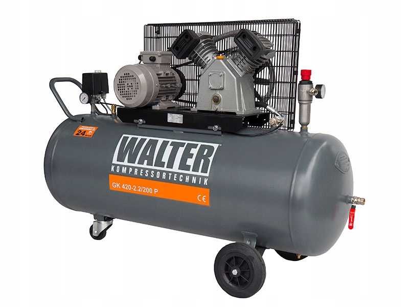 Kompresor tłokowy Walter GK420/ 200 ltr 2.2kW NOWY